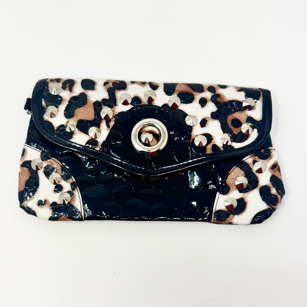 Silver Studded Brown and Black
Clutch